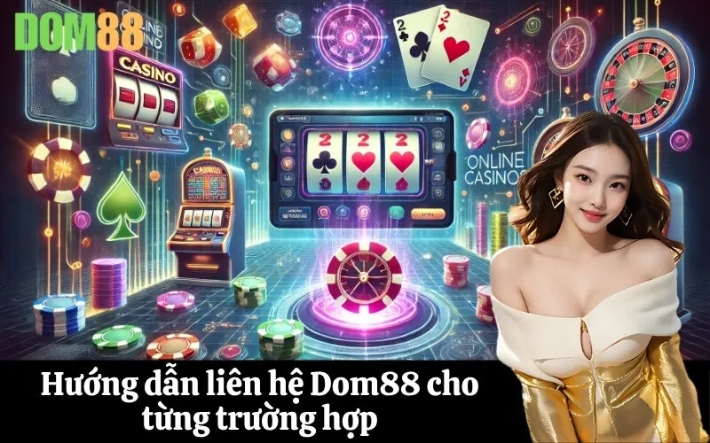 Hướng dẫn liên hệ Dom88 cho từng trường hợp